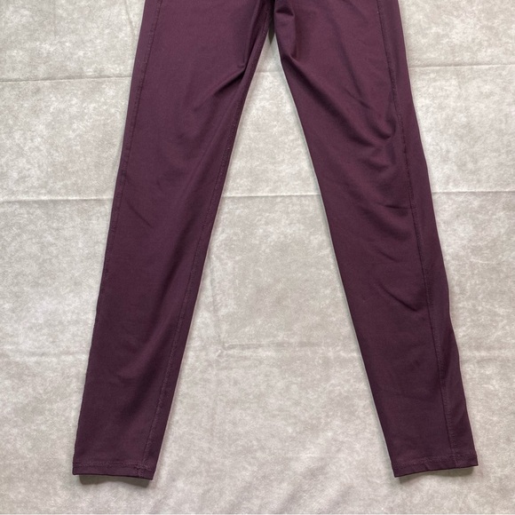 Fabletics Leggings Women's Size Small Maroon High Rise Stretch Acitve Gym - Picture 6 of 12